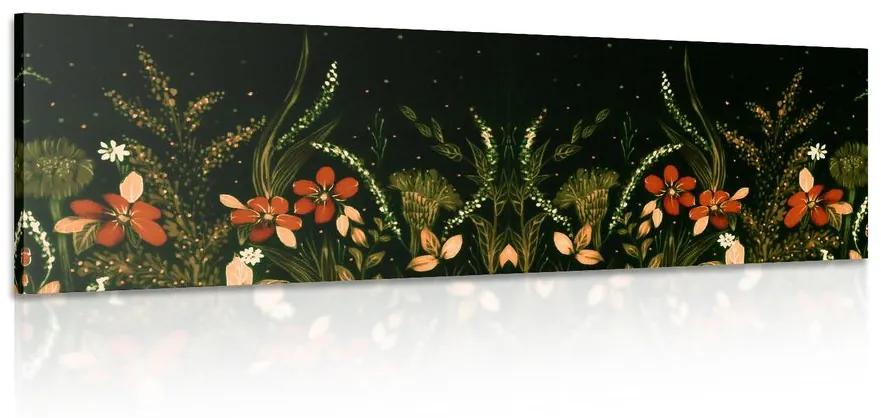 Obraz s kvetinovým ornamentom Varianta: 120x40