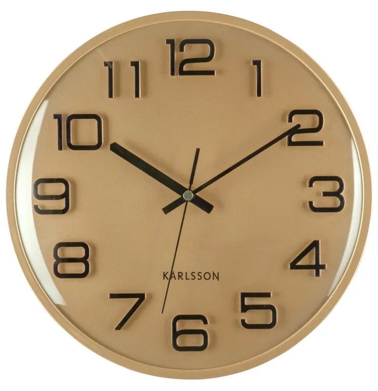 Karlsson 6022GD dizajnové nástenné hodiny zlatá, pr. 30 cm