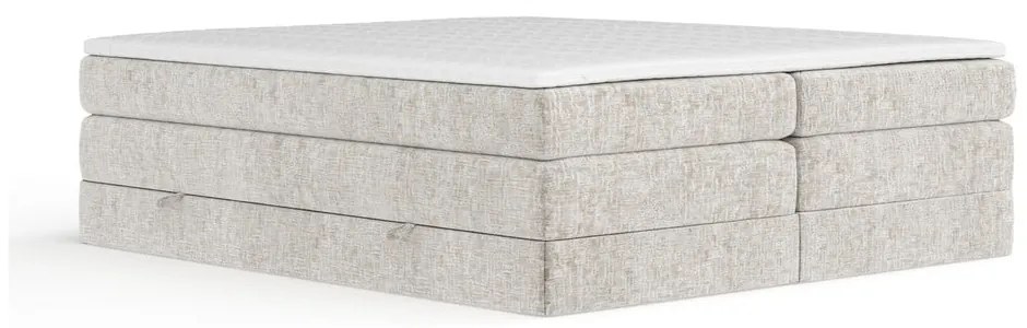 Béžová boxspring posteľ s úložným priestorom/bez čela 180x200 cm Juniper – Maison de Rêve
