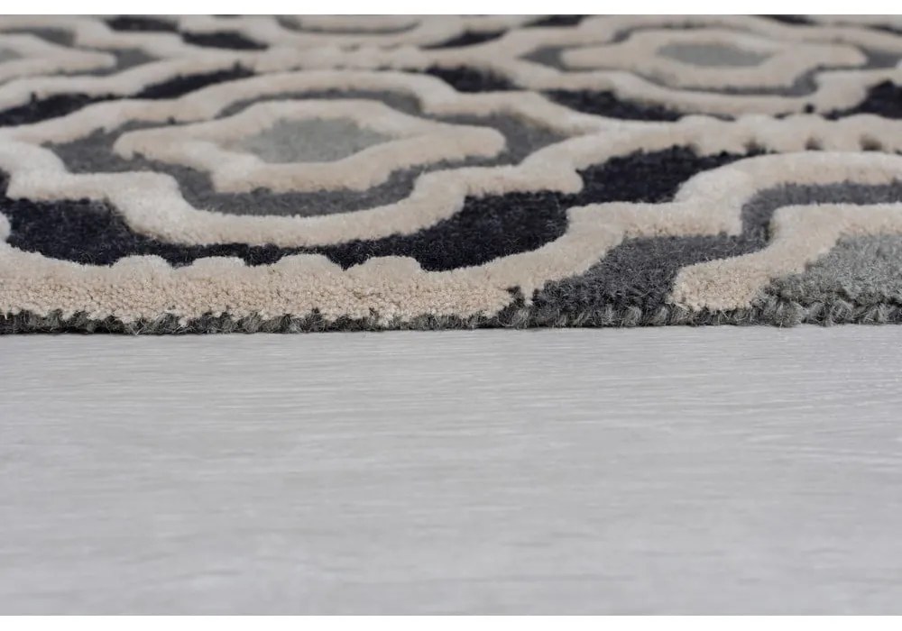 Sivý vlnený koberec 230x160 cm Moorish Amira - Flair Rugs