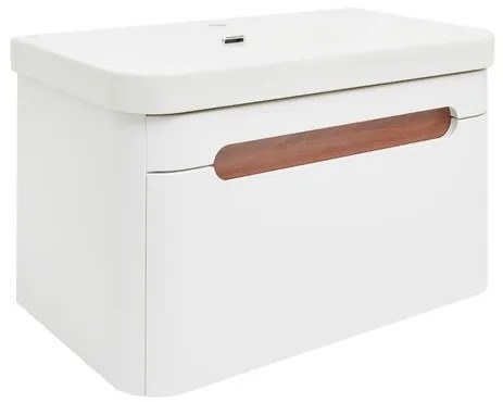 Kúpeľňová skrinka s umývadlom SAT Fusion 77,5x43x45 cm biela matná SATFUSION80WMW, 1 ks