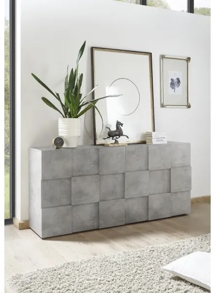 Komoda SERIAN betónovo sivá