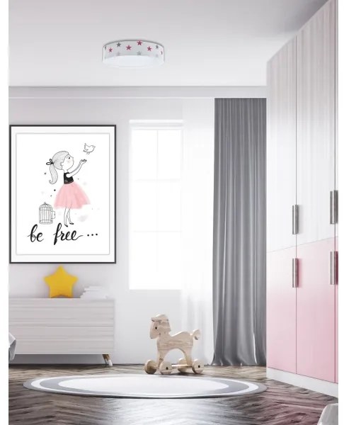 LED Stmievateľné svietidlo GALAXY KIDS LED/24W/230V hviezdičky biela/ružová/šedá +DO