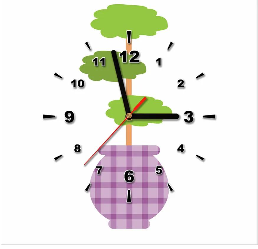 Gario Obraz s hodinami Stromček vo váze Rozmery: 40 x 40 cm