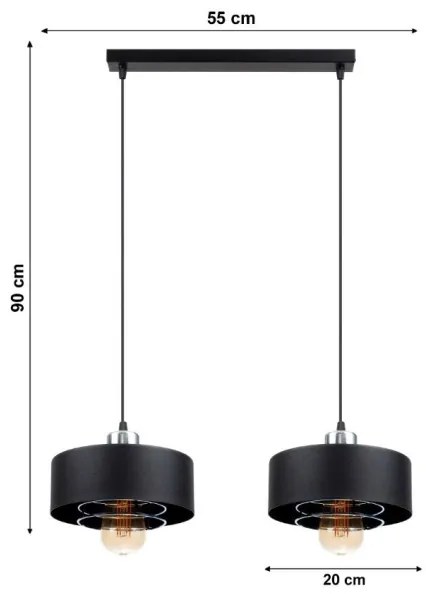 Luster na lanku VEST 2xE27/60W/230V