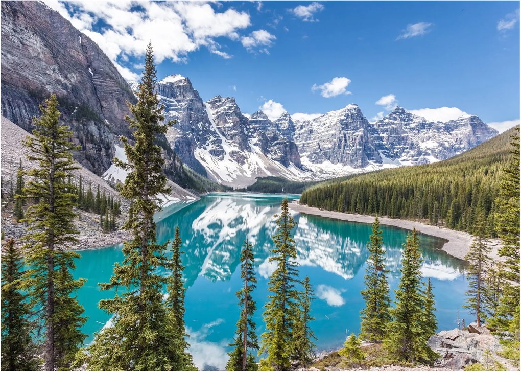 Sklenený obraz - Národný park Banff (70x50 cm)