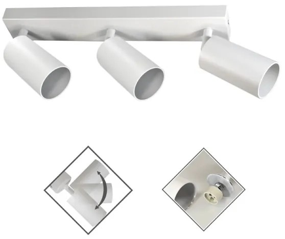 Bodové svietidlo FARGO 3xGU10/30W/230V biela