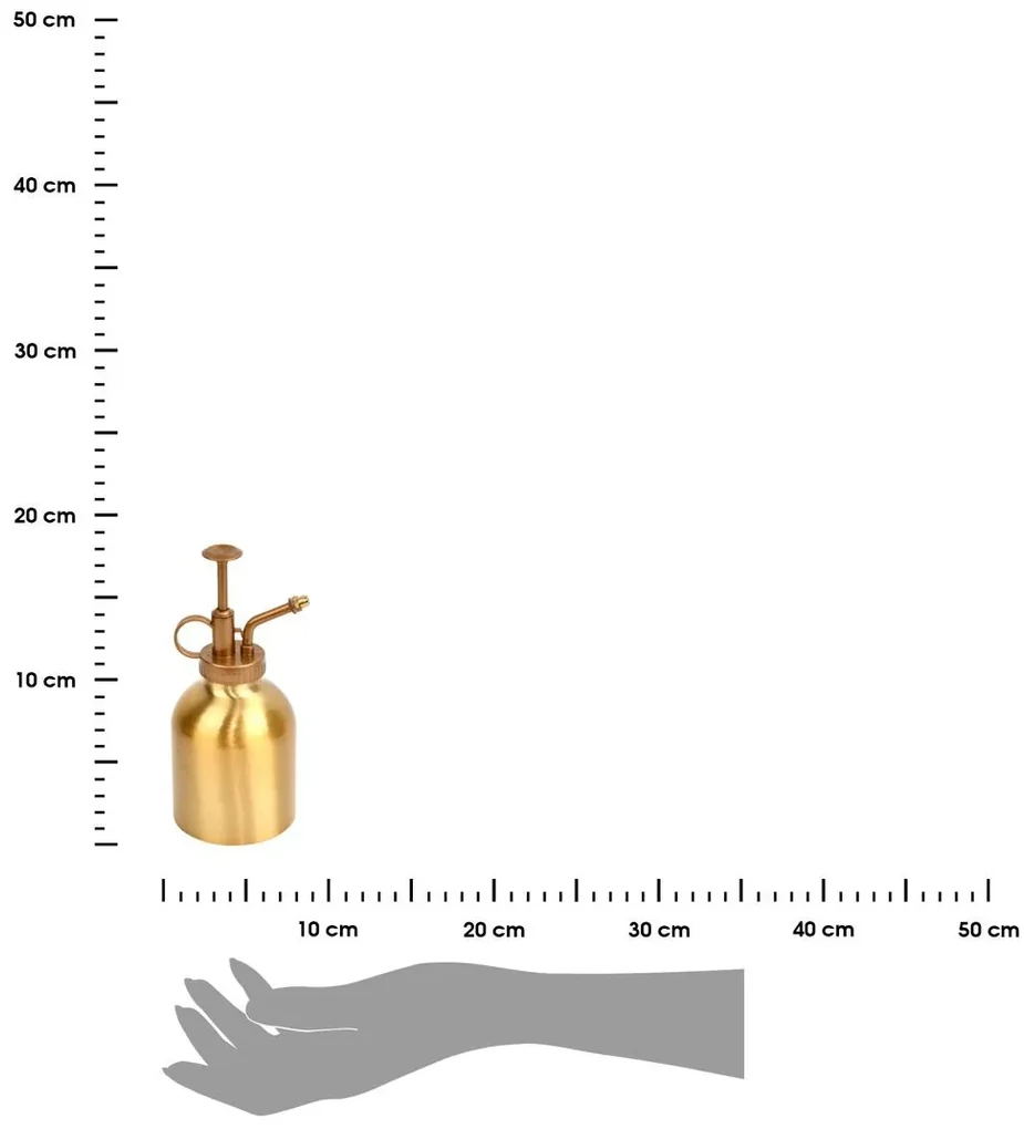 Kovový rozprašovač Golden, 350 ml, zlatá