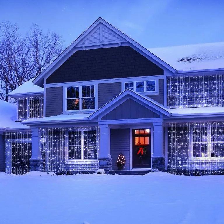 VOLTRONIC® 59571 Vianočné osvetlenie - svetelný záves - 3x3 m studená biela 300 LED