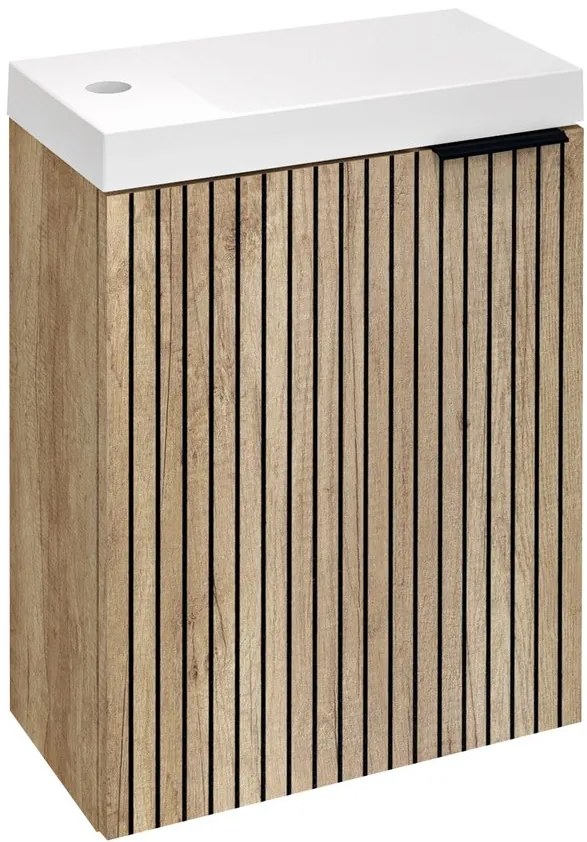Sapho Sapho, LATUS X umývadlová skrinka 39,4x50x22cm, dub alabama strip/dub alabama, LT110-2322