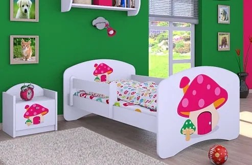 MAXMAX Detská posteľ bez šuplíku 160x80cm RUŽOVÝ hríbik
