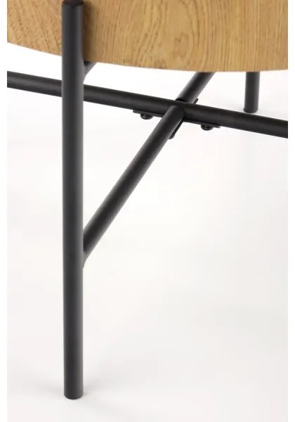 Konferenčný stolík BROOKLYN 45x45 cm čierna/béžová