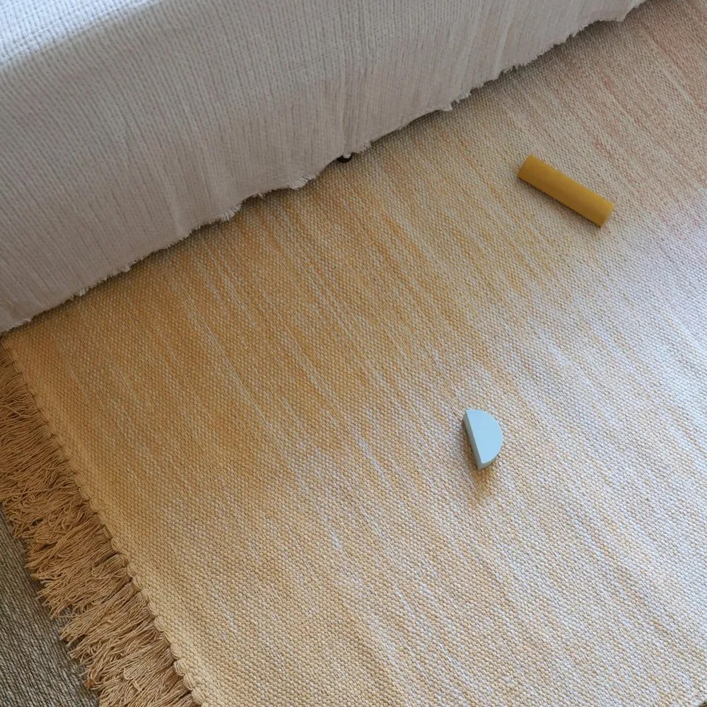 Oranžovo-ružový umývateľný koberec 100x150 cm Kirthy - Nattiot