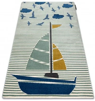 Koberec PETIT SAIL loďka - zelený