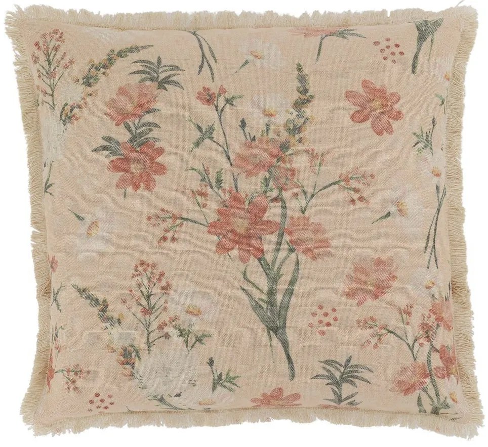 Ružová obliečka na vankúš s divokými kvetmi Aix Wild Flowers - 50*50 cm
