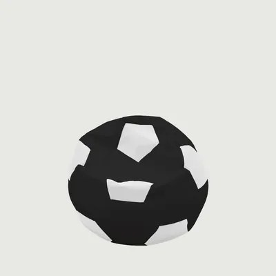 Puf piłka czarno-biały SPORT L