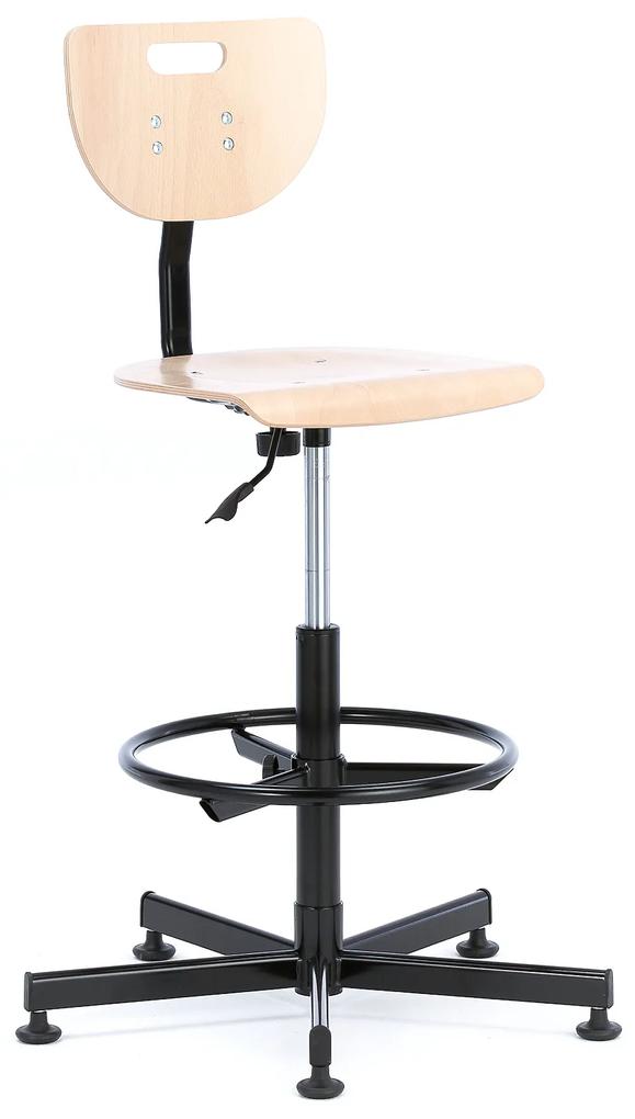 Pracovná stolička PALMER, buk 555-815 mm