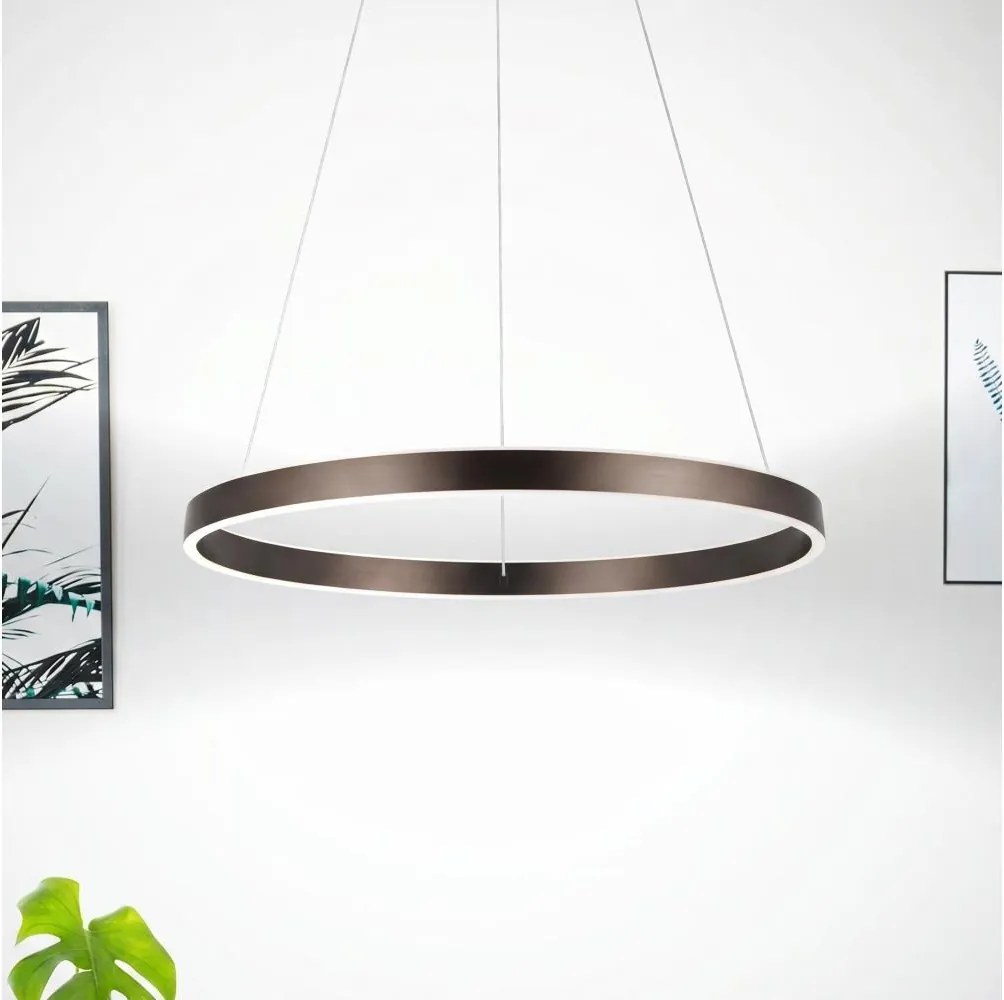 Eglo 33483 - Závesný LED luster ALCAZABA na lane, 2× LED 18 W, 230 V, 3000 K, priemer 55 cm, bronzový