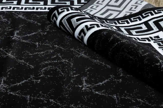 Koberec GLOSS 2813 87 styl, greek - čierny, sivý