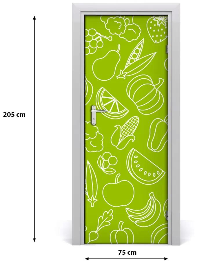 Fototapeta na dvere samolepiace zelenina a ovocie 75x205 cm