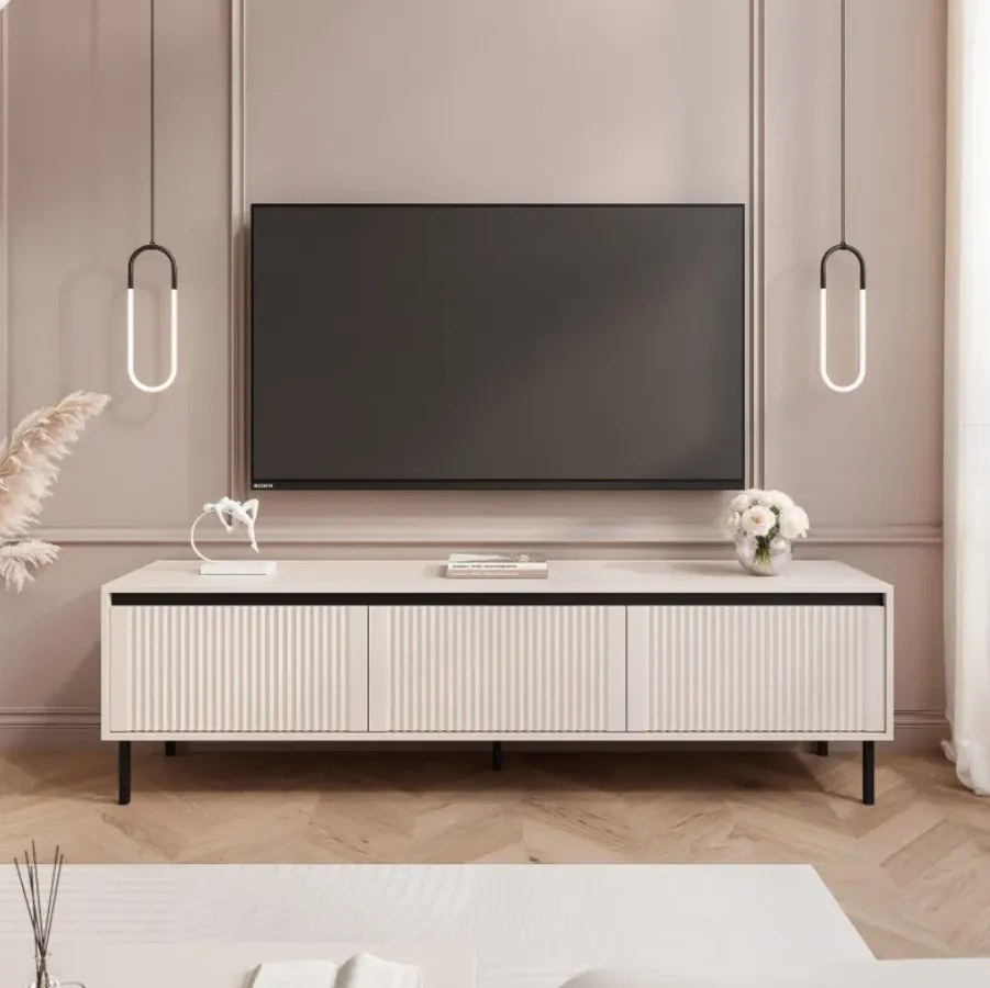Moderný TV stolík  MADDEN 150 cm béžová