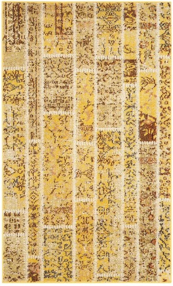 Žltý koberec Safavieh Effi, 91 x 152 cm