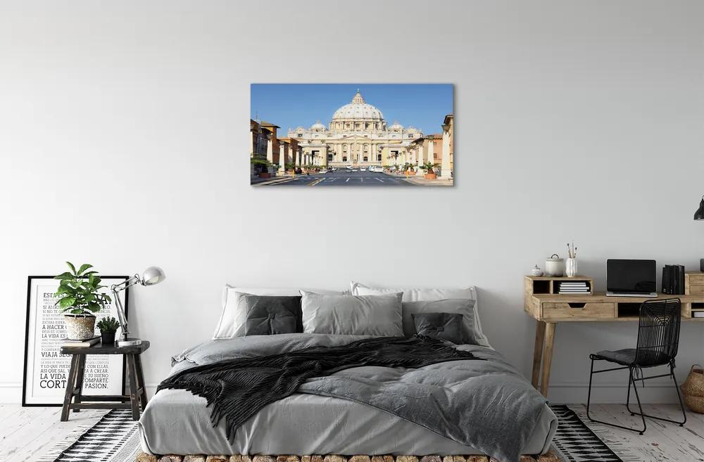 Obraz na plátne Katedrála Rím ulice budovy 125x50 cm