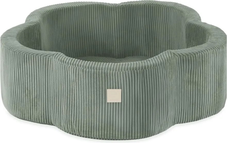 Suchý bazén kvietok – zelený menčester 95×30 cm + 200 guličiek