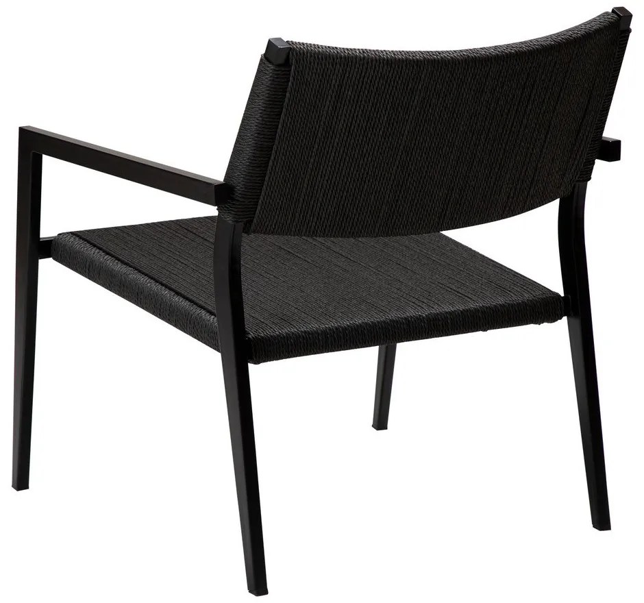 Čierne kreslo s trstinovým výpletom Loop – DAN-FORM Denmark