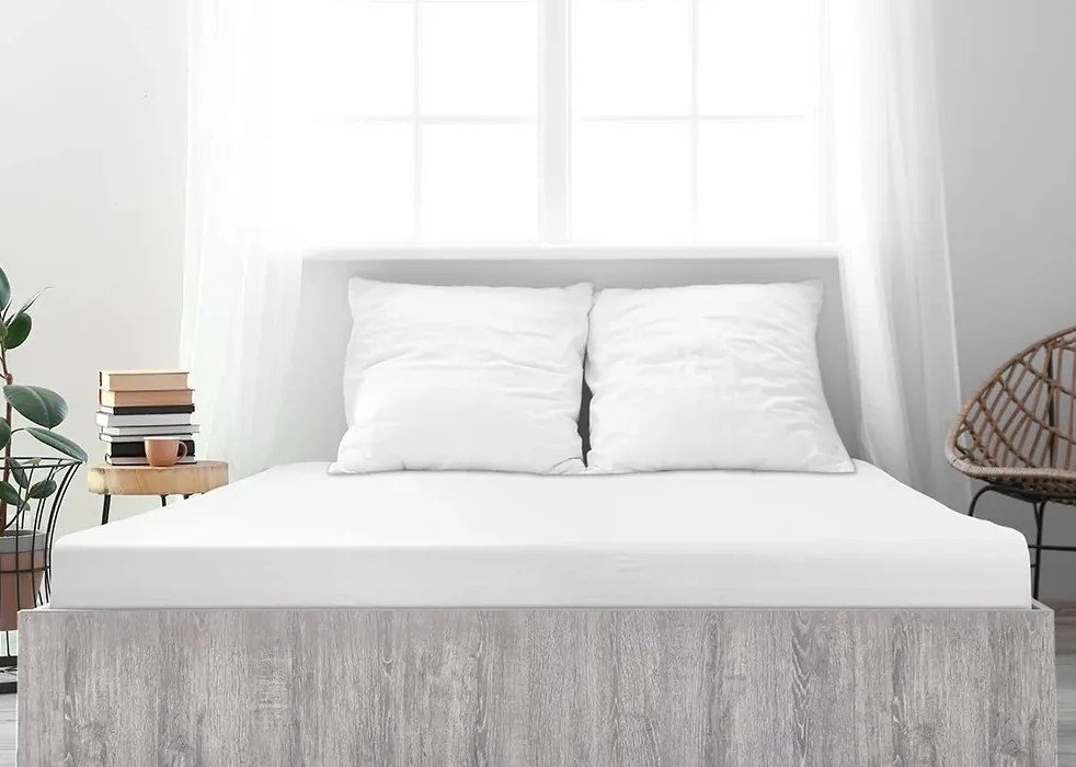Jersey plachta z mako bavlny LUXORA 180x200 cm biele
