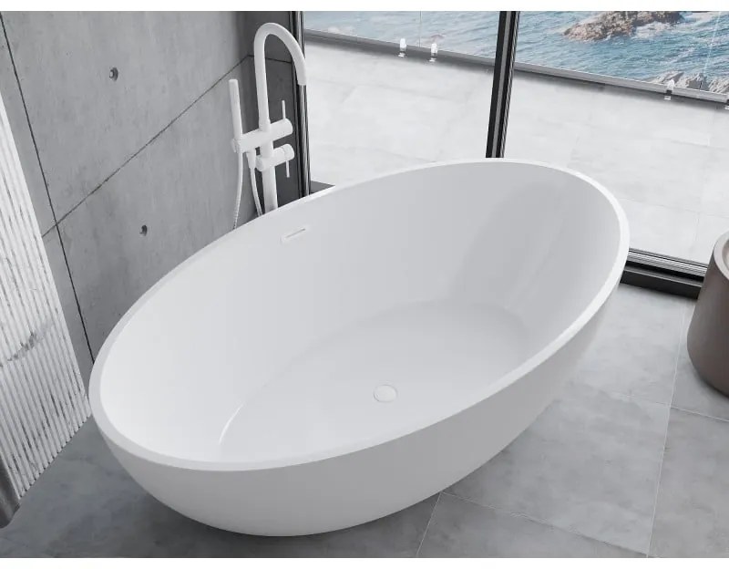 Mexen Nike, voľne stojaca vaňa 175 x 100 cm, biela, biely prepad, 54071751000-20