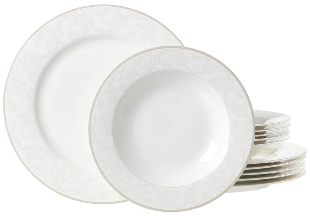 XXXLutz JEDÁLENSKÝ SERVIS, 12-dielne, jemný porcelán (fine china) Ritzenhoff Breker - Jedálenské sety - 003417075201