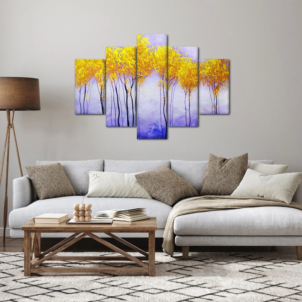 Obraz žltých stromov (150x105 cm)