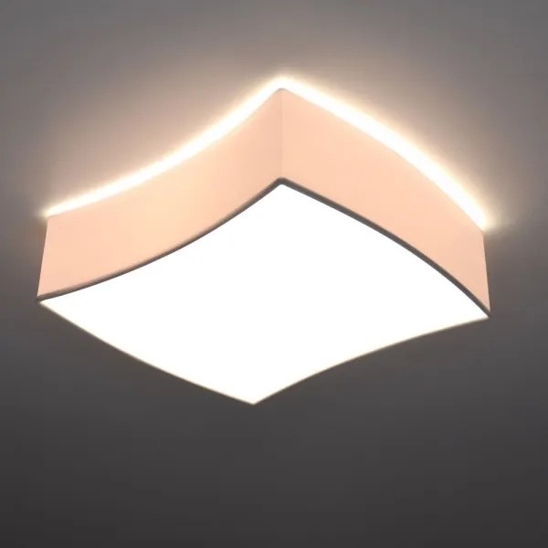Sollux SL.1054 - Stropné svietidlo SQUARE 2xE27/60W/230V biela
