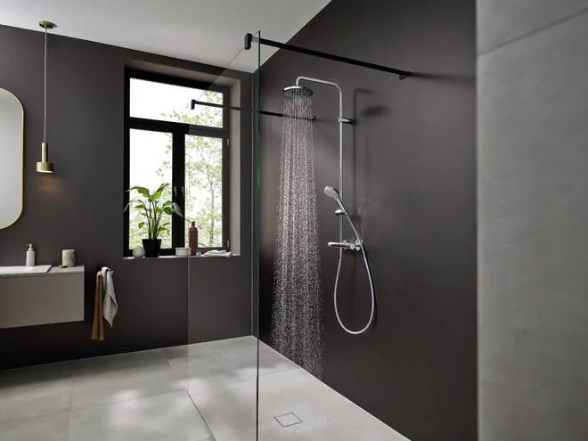Hansgrohe Vernis Blend, termostatická sprchová súprava, hlavová sprcha + ručná sprcha, chrómová, HAN-26276000
