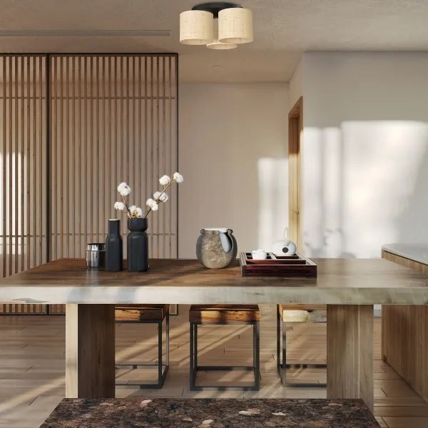 Luster prisadený RATTAN 3xE27/60W/230V ratan