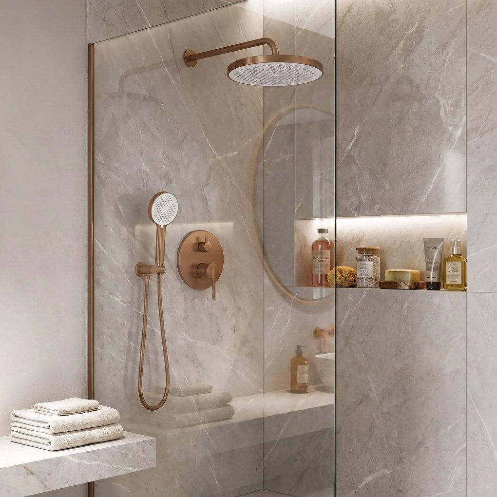 Rea Grace, podomietkový sprchový set s boxom, medená matná, REA-P4408