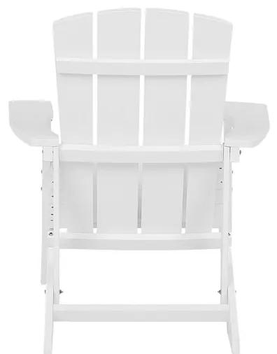 Záhradná stolička s podnožkou Adack (biela). Vlastná spoľahlivá doprava až k Vám domov. 1035781