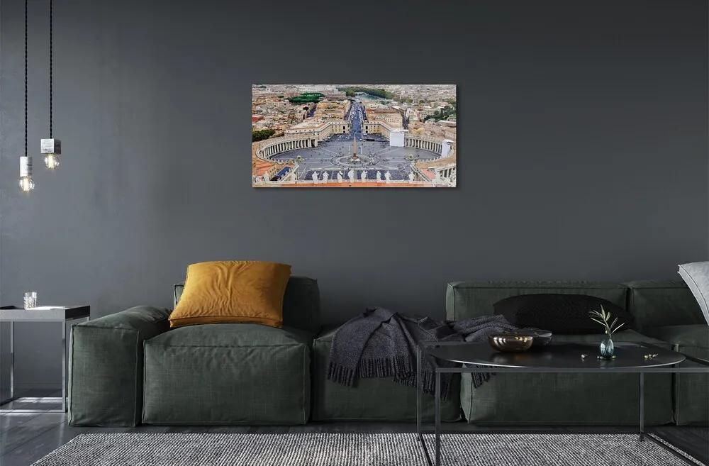 Sklenený obraz Rome Vatican square panorama 125x50 cm
