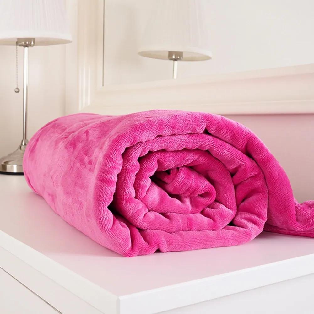 Mikroflanelová deka Exclusive ružová růžová
