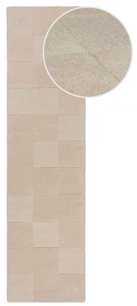 Flair Rugs, Behúň Moderno Checkerboard Natural, 60x230, béžová, obývacia izba