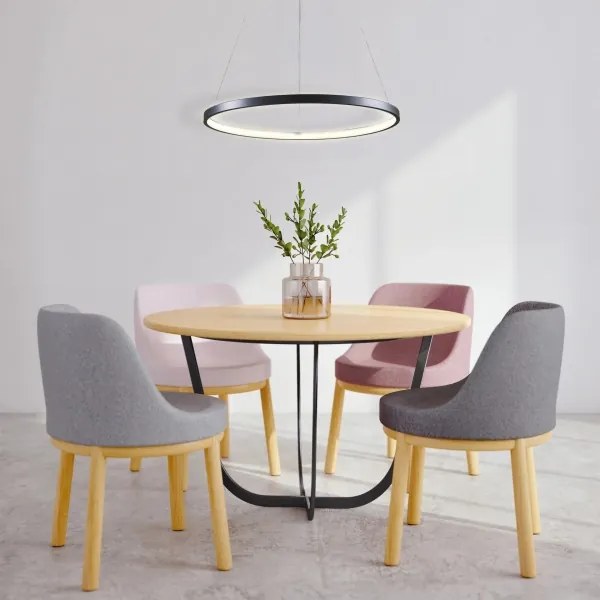 LED Luster na lanku LEA LED/20W/230V 4000K pr. 50 cm čierna