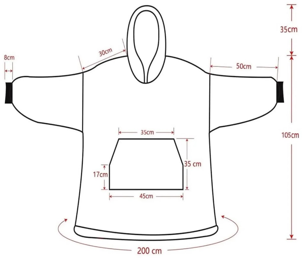 XPOSE® Mikinová deka s barančekom AVOKÁDO