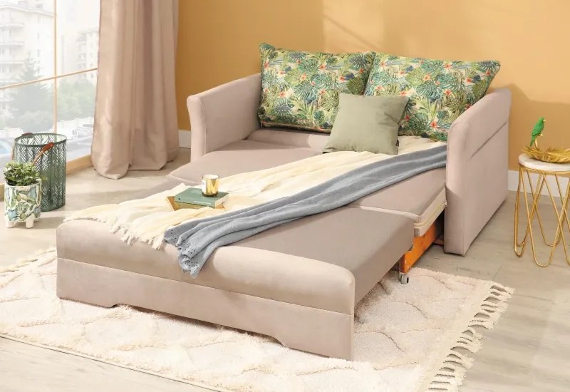 Pohovka City, béžová (fantasy velvet 312/Jungle white)