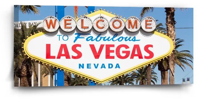 Sablio Obraz Welcome to Las Vegas - 110x50 cm