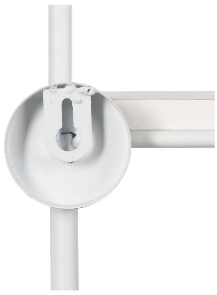 Biela poschodová kovová polica 51 cm – Ixia