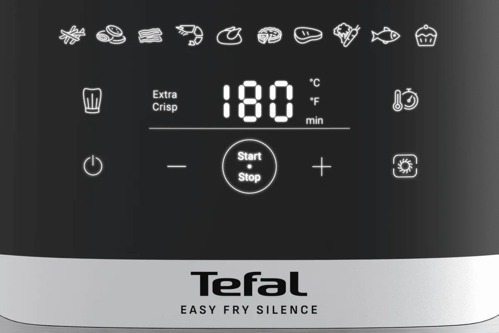 Teplovzdušná fritéza Tefal Easy Fry Silence EY552DE0 Nerezová/Čierna