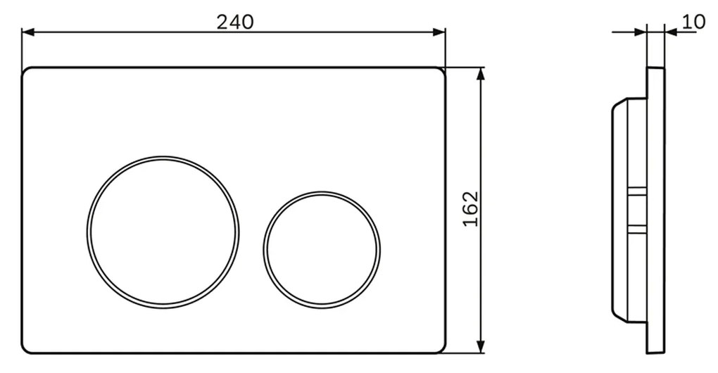 Tlačidlo splachovania AM.PM II90151 Prime Fit S mechanické, chróm
