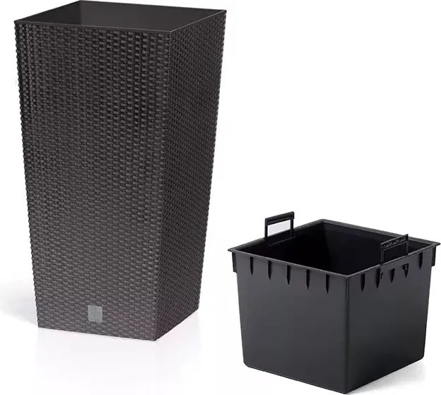 Plastový kvetináč DRTS240 24 cm - hnedá
