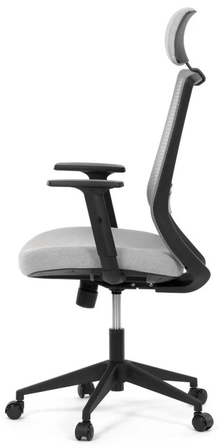 Kancelárska ergonomická stolička SENA — sieť / látka, čierna / šedá
